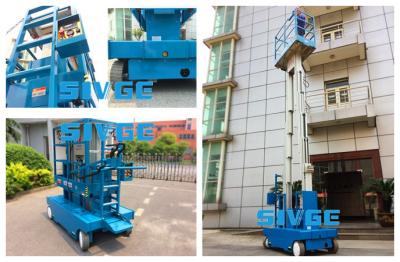 China Dual Mast Self - Propelled Aluminum Work Platform With 8m Platform Height for sale