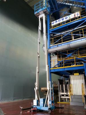 China Dubbele de Ladder Handduw van de Mast Hydraulische Lift rond voor Winkelcentra Te koop