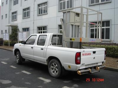 China Hydraulic Trailer Mounted Lift Double Mast Vertical Aerial Work Platform For Airports for sale