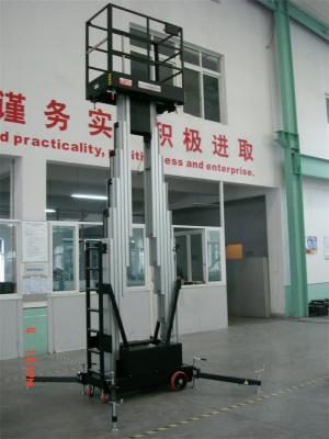 China Single Mast Aerial Work Platform , 10 Meter Platform Hydraulic Lift Ladder for sale