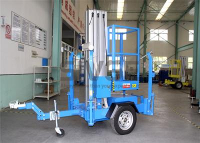 中国 単一のマストのトラックによって取付けられる空気の上昇の油圧アルミ合金のアンテナの仕事プラットホーム 販売のため