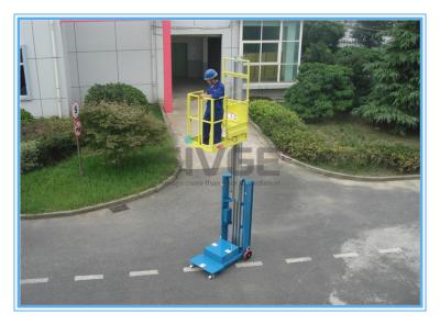 China Warehouse Order Picker 2.8m Mast Type , Hydraulic Aluminum Stock Picker Lift for sale