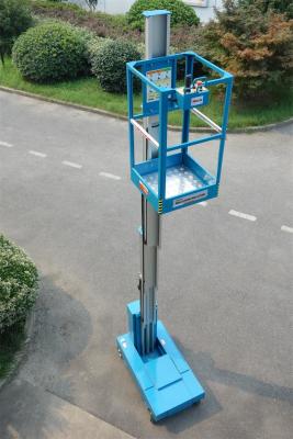 China Blue Self Propelled Aerial Lift Single Mast Self Propelled With 5 m Working Height for sale