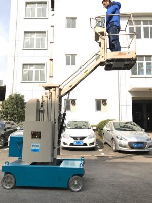 China 7.5m Self Propelled One Man Lift Mast Type 3 Meter For Outreach Work for sale