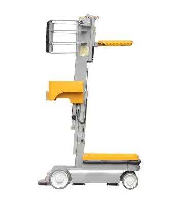 China 5.1 m Mast Type Aluminum Self Propelled Elevating Work Platforms Stock Picker for sale