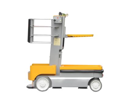 China Vertical Mast Type One Man lift Electric Aerial Work Platform Order Picker For Warehouse for sale