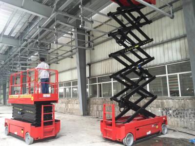 China 12m 320kg Self Propelled Scissor Lift With Extended Platform for sale