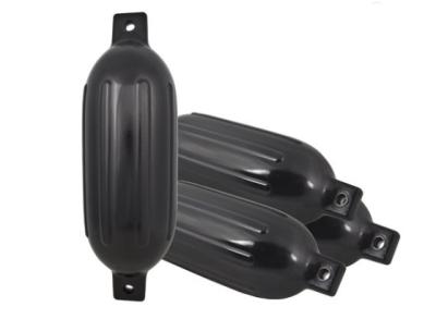 China Durable Black PVC Inflatable Bumper Shield Protection Ribbed G Marine Boat Fender for sale