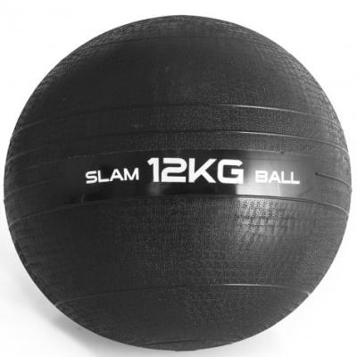 China Classic Weight PVC Slam Ball Strength Core Training Balls With Sand Inside Black 12KG for sale