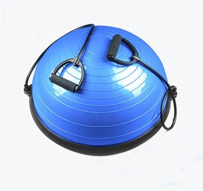 中国 青い適性の体育館のヨガのピラティスの訓練の球のポンプを搭載する半分のバランスの球 販売のため
