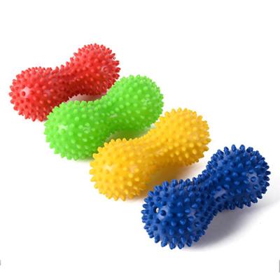 China Peanut Shape Spiky Massage Ball Foot Trigger Point Body Stress Relief Massager for sale