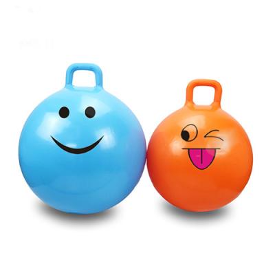 China Kids Inflatable Space Hopper Ball Hippity Hop Jumping Ride Toy Bouncer With Handle for sale