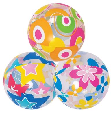 China HIGH QUALITY 3pcs Lovely Cute Sea Creature Clear Beach Ball Lively Print Beach Ball KIDS PVC TOY BALL for sale