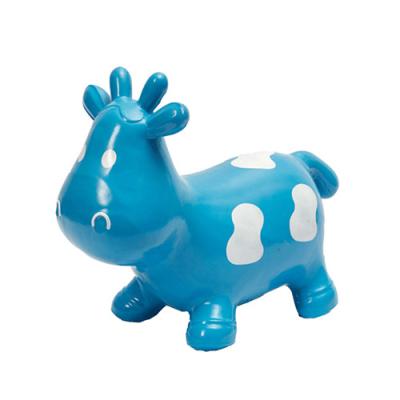 China Inflatable Milk Cow Animal Space Hopper Kids Jump Bounce Ride On Toys for sale