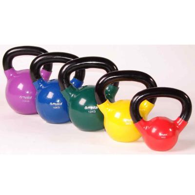 China Fitness Gym Kettlebell 10 KG Vinyl Dipped Kettlebells For Core Workouts for sale