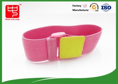 China Wide 50mm Pink Elastic Unnapped Reflective Straps With Cinch for sale