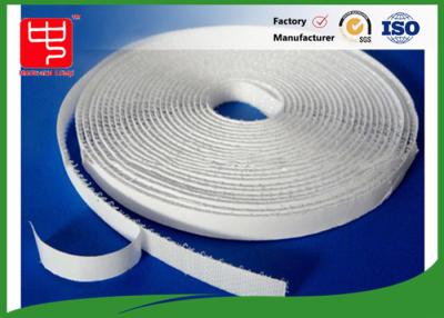 China 12mm White Hook And Loop Adhesive Tape Without Edge , 25m Per Roll for sale