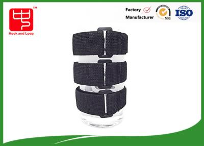 China Black Reclosable Straps , Tie Straps Custom Size for sale