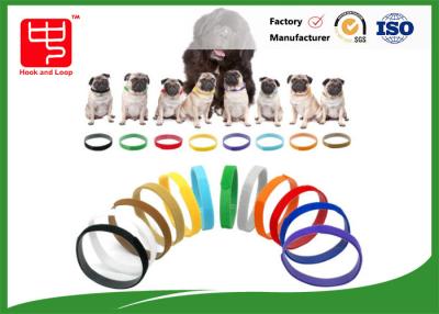 China Puppy Id Collars Thin Hook And Loop Straps For Dog Pet , Color Distinguish for sale