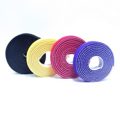 China 100% Nylon Two Sided  Tape / Small Hook Loop Cable Ties Multi Color for sale