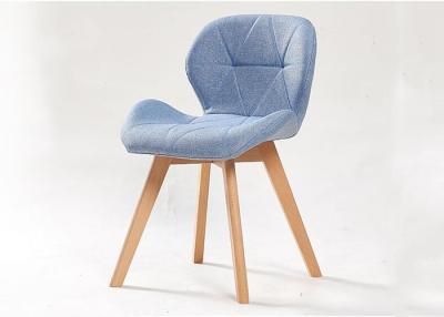 China Minimalist Design Beech Dining Chair With Fabric Upholstered Solid Backrest for sale