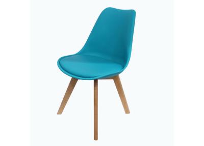 China Medieval Style Eames Dining Chair With Plastic Beech Legs for sale