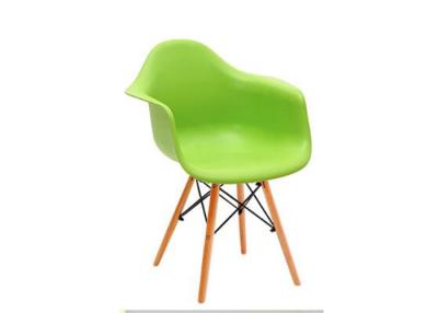 China Colorful Wooden Leg Dining Chair Slip Resistant With Waterfall Seat Design for sale