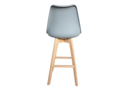 China Ergonomic Cushion Beech Bar Stool , Leather Counter Height Stools With Backs for sale
