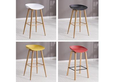 China Color Optional Solid Wood Counter Stools , Beech Restaurant Bar Stools for sale