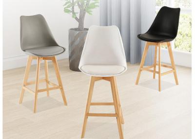 China Multifunctional Beech Bar Stool , Grey Leather Bar Stools With Backs for sale