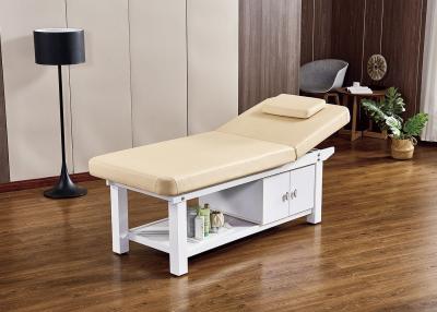 China Beech Salon Couch Bed , Ergonomic Wood Leather Massage Bed for sale