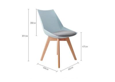 China Breathable Nordic Style Dining Chair , Leather Dining Chairs With Wooden Legs for sale