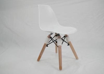 China Modern Dining ODM White Plastic Chair With Wooden Legs for sale
