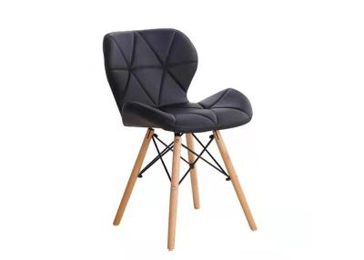 China Leisure Hotel Chinese Style Black Ergonomic Nordic Wooden Dining Chairs With Solid Beech Wood Legs for sale