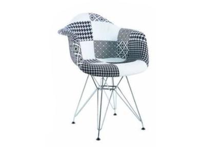 China Ergonomic Simple Modern 82cm Patchwork Fabric Armchair For Dining Room for sale