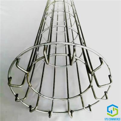 China Galvanized Wire 120mm Dust Collector Filter Cage Wire Bent Bottom for sale