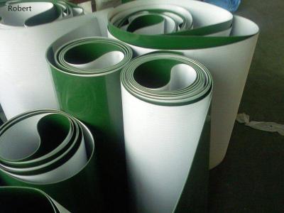 China Green Color PVC Conveyor Belt  For Electronics Transmission High Tensile Strength for sale