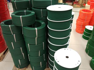 China Polyester Cord Rough Polyurethane Round Belt Green Color For Machine Industry zu verkaufen