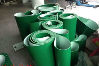 China Smooth Surface Green PVC Conveyor Belt Replacement Conveyor Belts Thickness 1mm ~ 7mm for sale