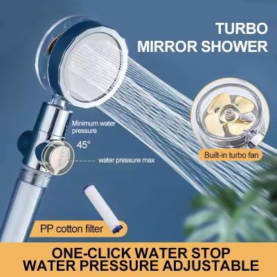 China Filtro de água de chuveiro turbo pressurizado com cabeça de chuveiro rotativa destacável à venda