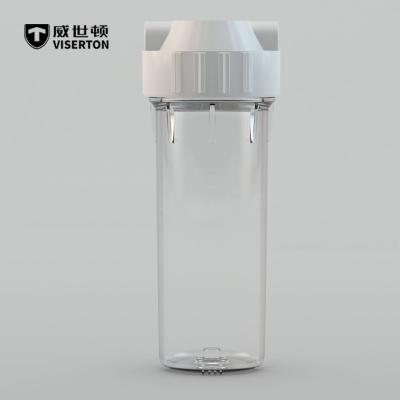 Китай 10-дюймовая прозрачная бутылка для очистки воды, аксессуары, 2 точки, взрывозащищенный корпус фильтра для очистки воды продается