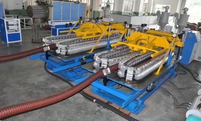 China Automatic HDPE Spiral Tube Plastic Pipe Extrusion Line With Single Screw Design for sale