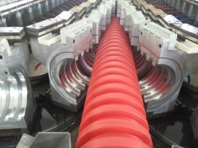 China High Output HDPE Wall Corrugated Pipe Extrusion Line / Spiral Pipe Making Machine for sale