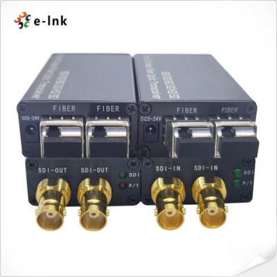 China Mini 24G SDI Fiber Optic Converter With 2 Channel 12G SDI Video 2x12G SFP 1xLC Fiber for sale