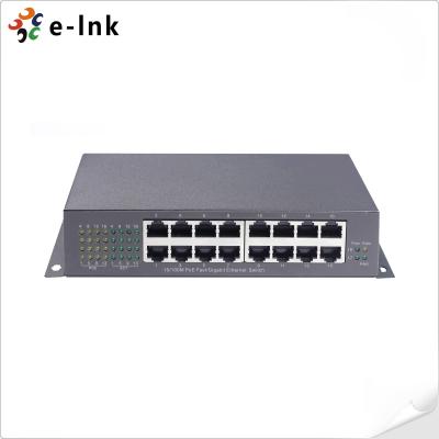 Chine 16 le port gauche 1000M SFP du commutateur 2 de 10/100M TP Ethernet POE a contrôlé le commutateur d'Ethernet de fibre à vendre