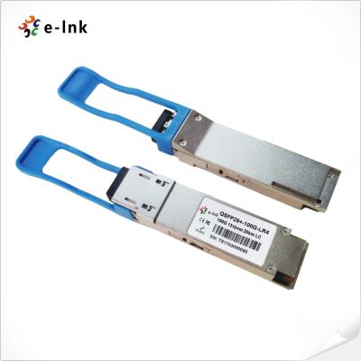 China Conector frente e verso do LC do único modo do transceptor do módulo 100G QSFP28 da fibra ótica de 20KM à venda