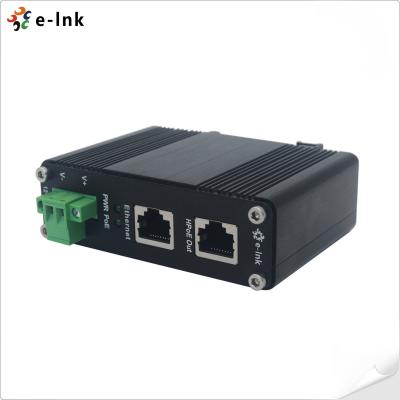 China Industrial Gigabit High PoE Injector 60W 802.3at Power Ethernet Injector 12 - 48VDC for sale