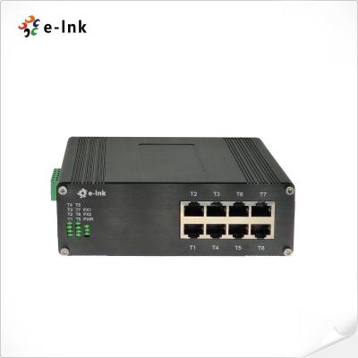 China 8 interruptor Unmanaged de Gigabit Ethernet do trilho do ruído do ponto de entrada do interruptor 802.3Af/At 30W do ponto de entrada dos portos à venda