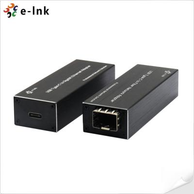 China Mini USB micro C a la FCC enorme del marco del adaptador de red de Gigabit Ethernet de la fibra de SFP 5W 9K en venta