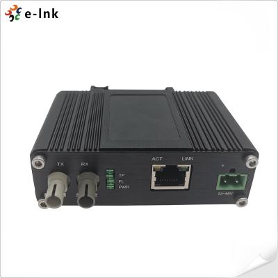 China Mini Industrial 10BASE-T To 10BASE-FL Ethernet Media Converter ST Connector 48VDC for sale